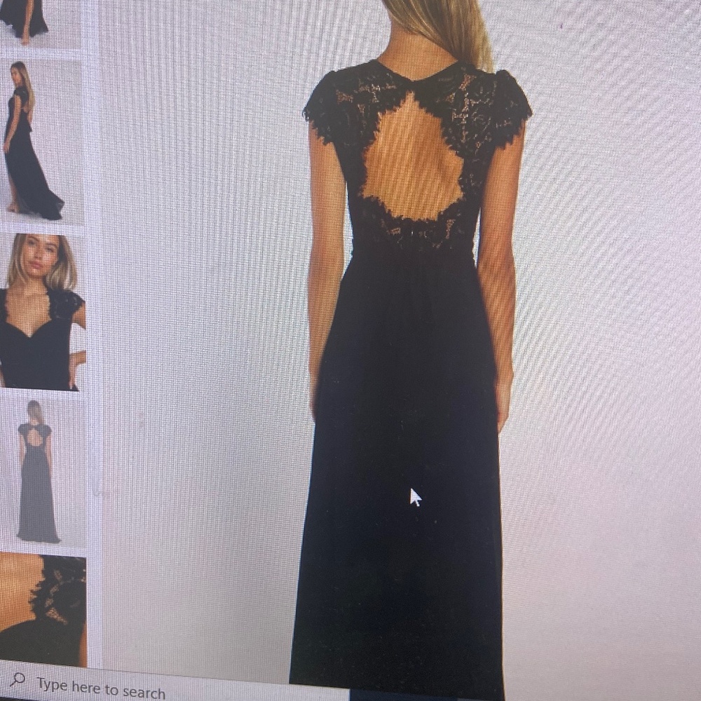 Lulus momentous moment black lace backless dress